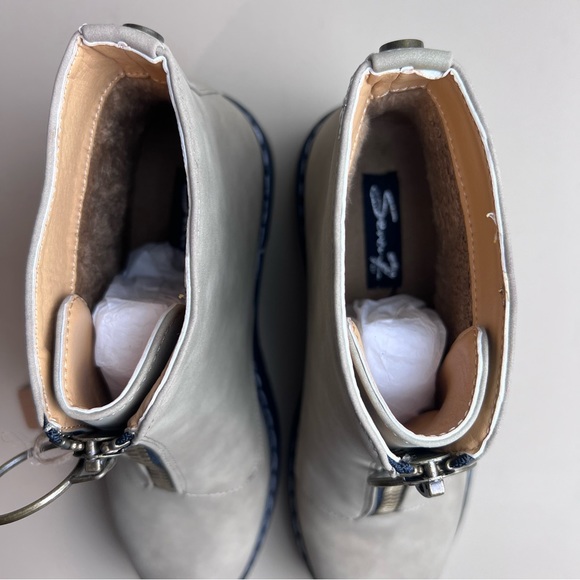 Seven7 Zoe front zipper platform Sand bootie size 8 NWB - Picture 8 of 11